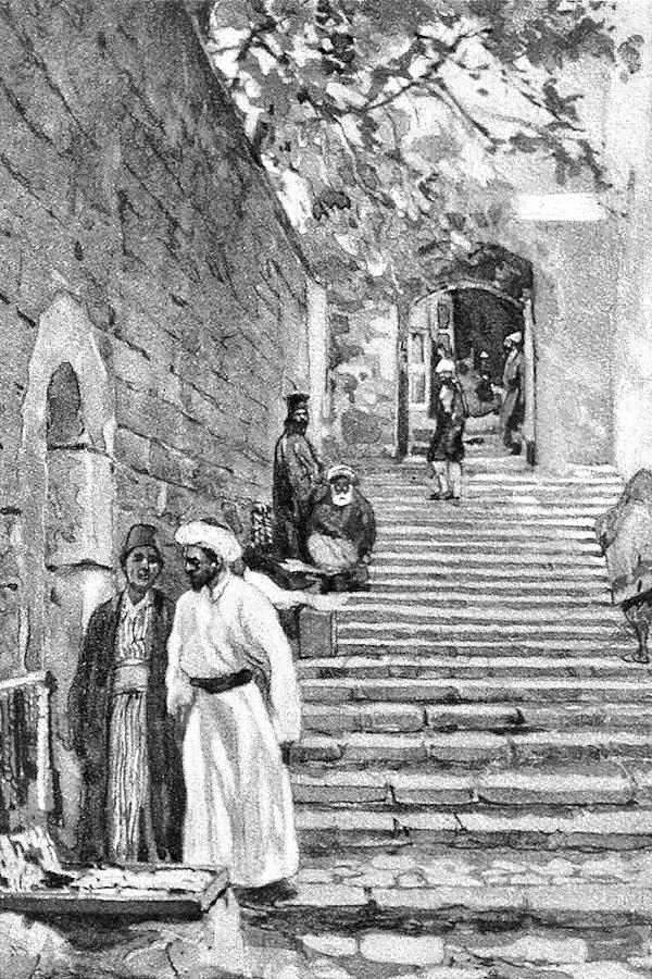 Merchants at Holy Sepulchre Stairs Photograph by Munir Alawi