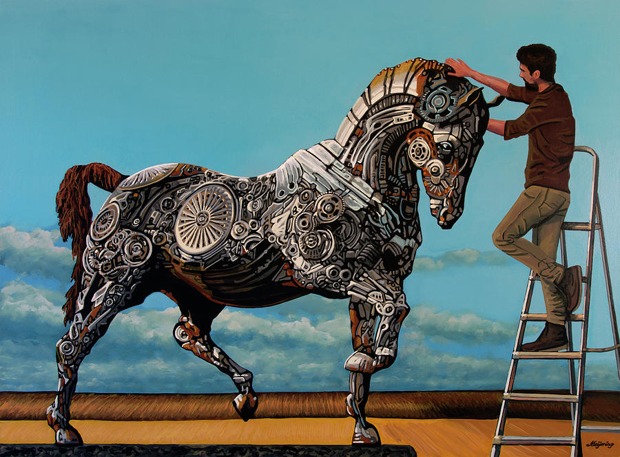 Mercury by Cem Ozkan Painting Painting by Paul Meijering