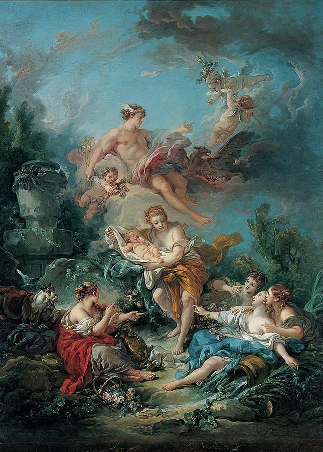 Mercury Confiding the Infant Bacchus to the Nymphs of Nysa Painting by Lagra Art