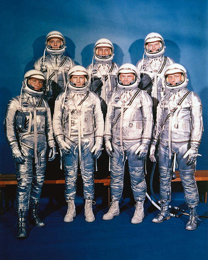 Mercury Seven Group Portrait - 1960 Photograph by War Is Hell Store
