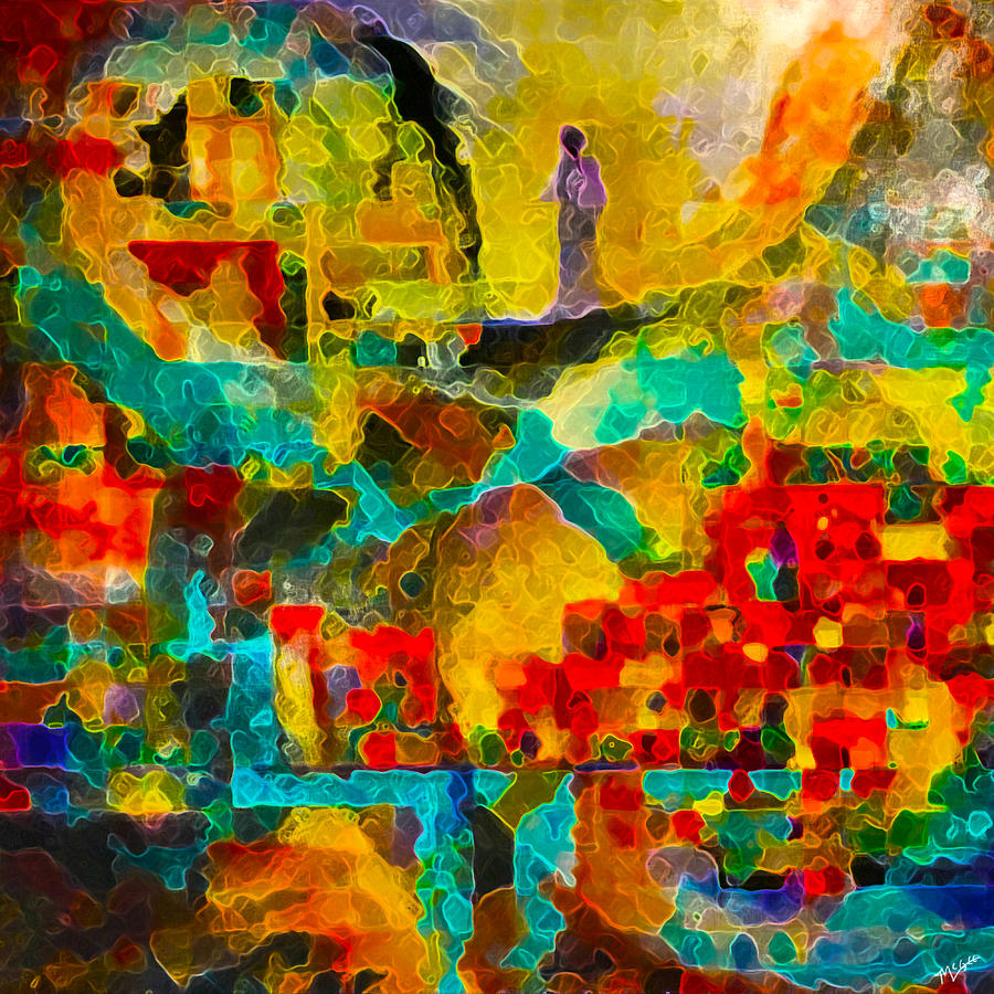 Landscape Painting - Merging Worlds One by Tom McGee Landscape Painting - Merging Worlds One by Tom McGee