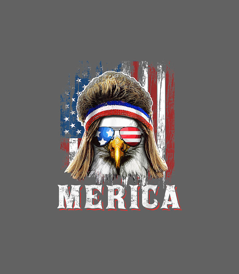 Merica Eagle Mullet 4th of July American Flagtarstripes Digital Art by ...