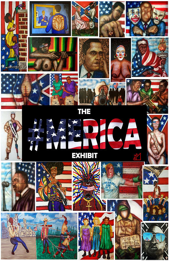 #Merica Exhibit Painting by Rodney D Butler