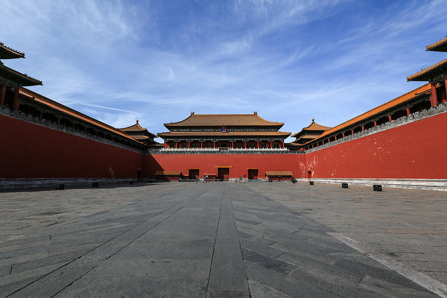 Meridian Gate in Forbidden City, Beijing, China Photograph by Sino Images