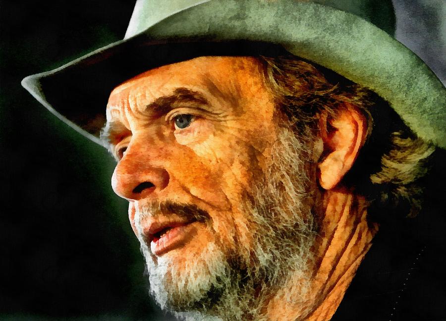 Merle Haggard Digital Art by Oakley Willy