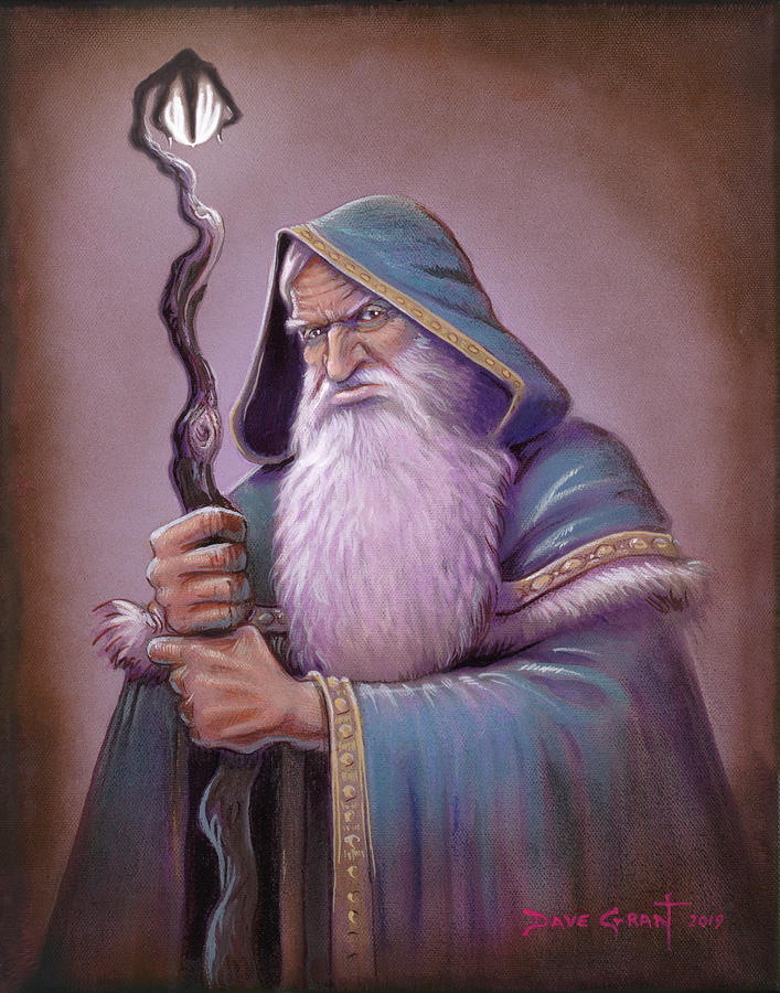 Harry Potter Painting - Merlin the Wizard by David Grant