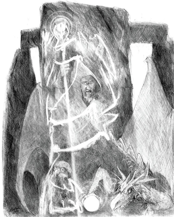 Merlins Portal Drawing by Joel Keener Merlins Portal Drawing by Joel Keener