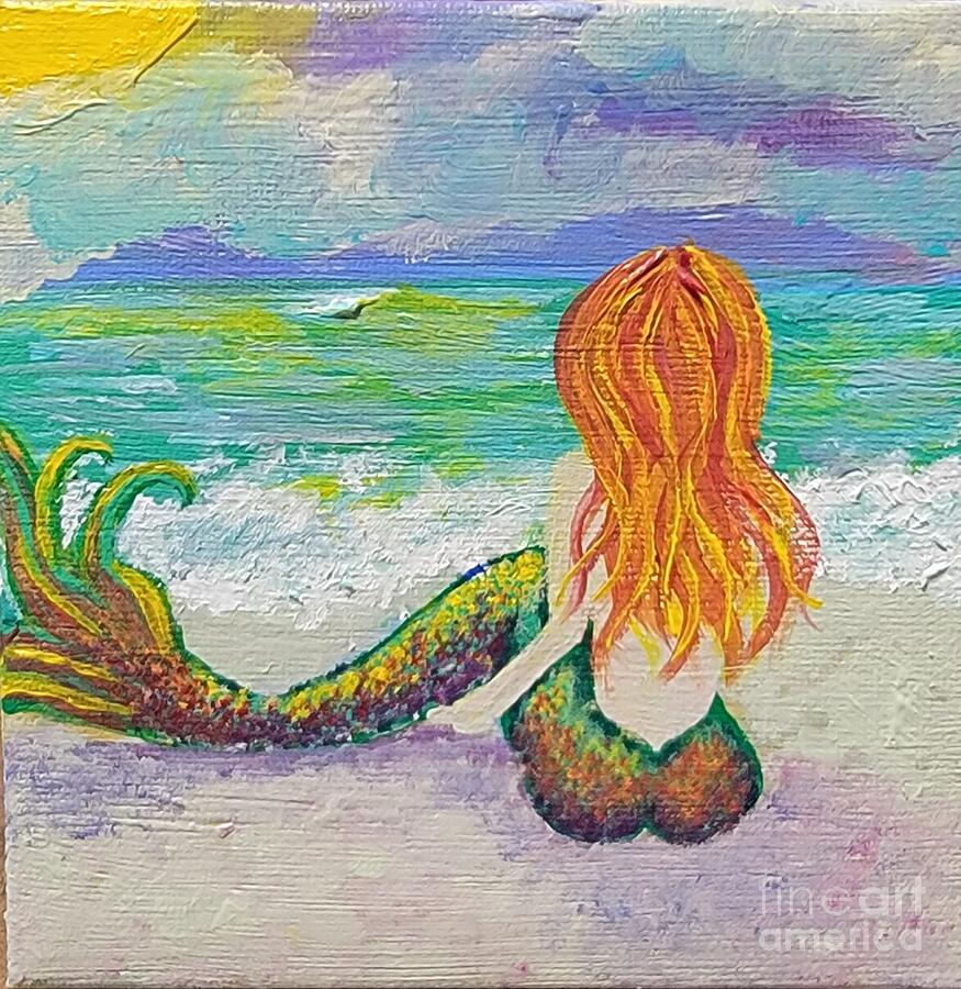 Mermaid Painting by Angela J Murray Mermaid Painting by Angela J Murray