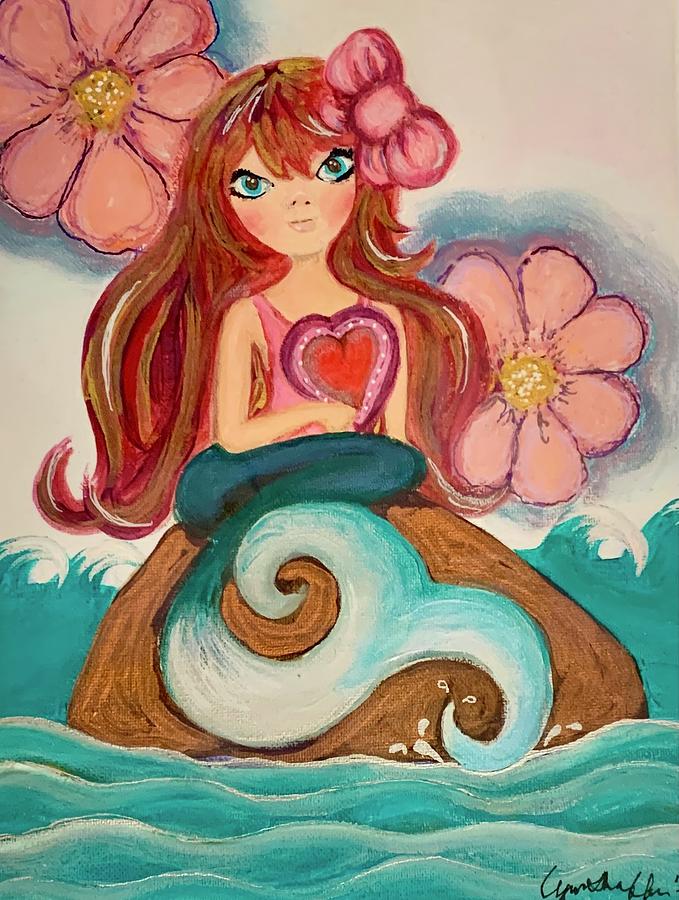Mermaid at heart Painting by Lynn Shaffer