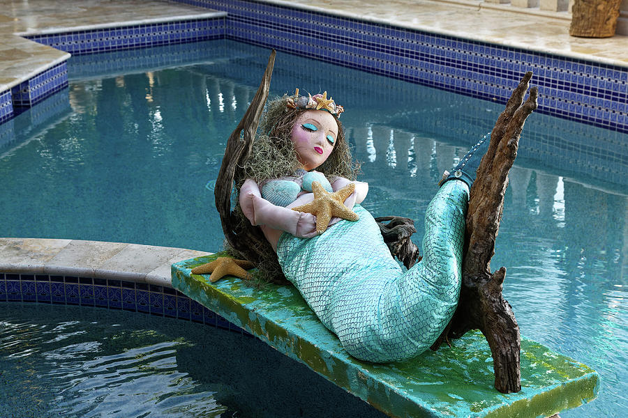 Mermaid at the Pool Photograph by Sally Weigand