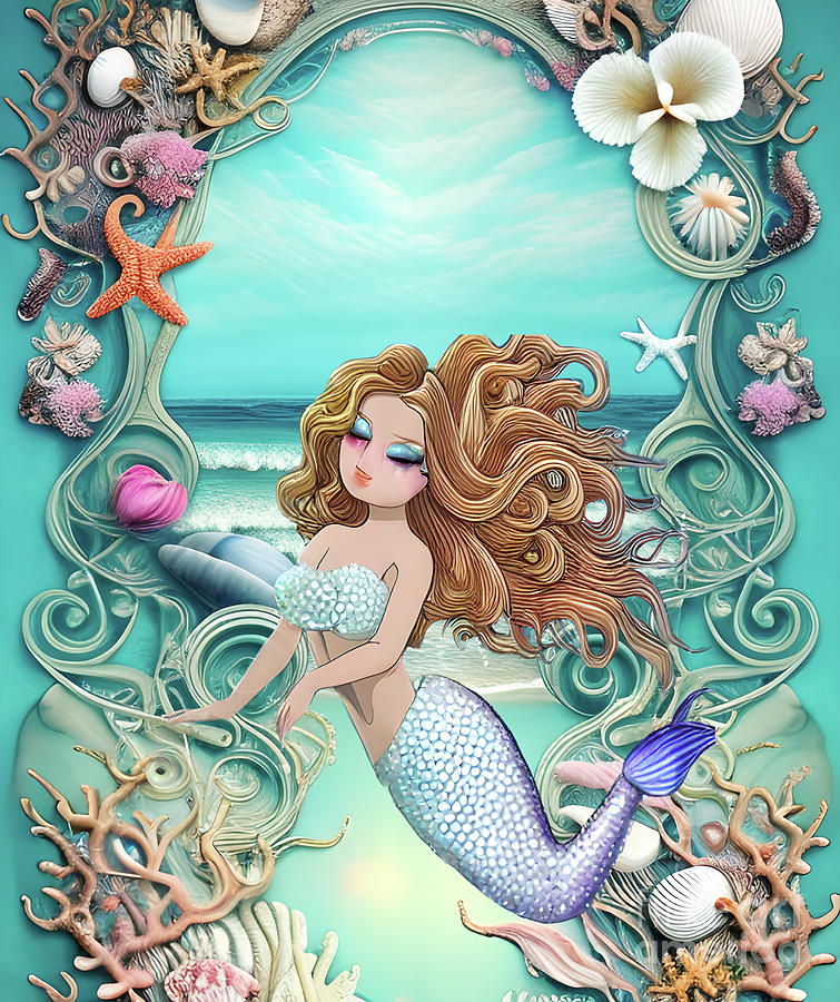 Mermaid Beach Digital Art by Debra Miller