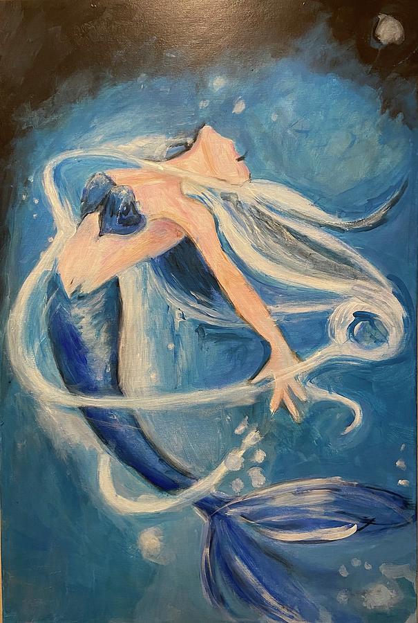 Mermaid Ecstasy Painting by Denice Palanuk Wilson