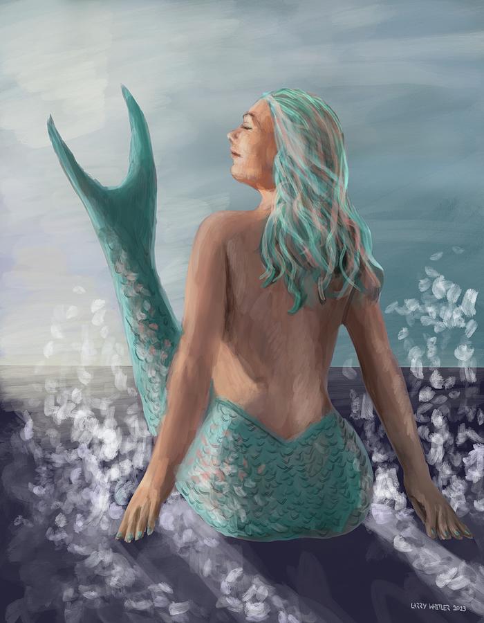 Mermaid Evening Song Digital Art by Larry Whitler