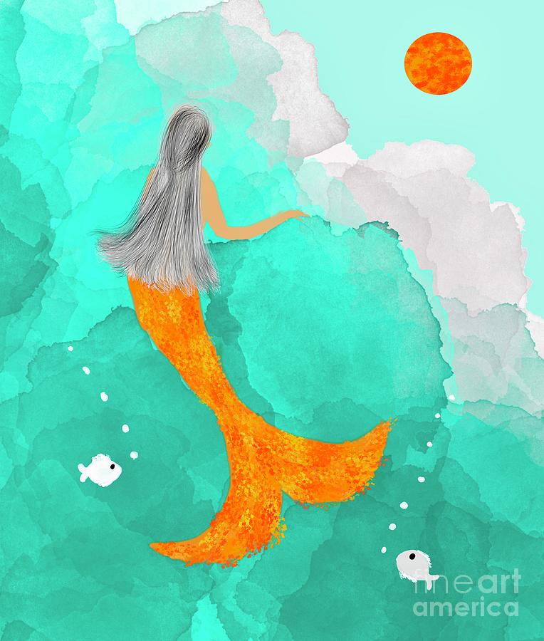 Mermaid fantasy  Digital Art by Elaine Hayward