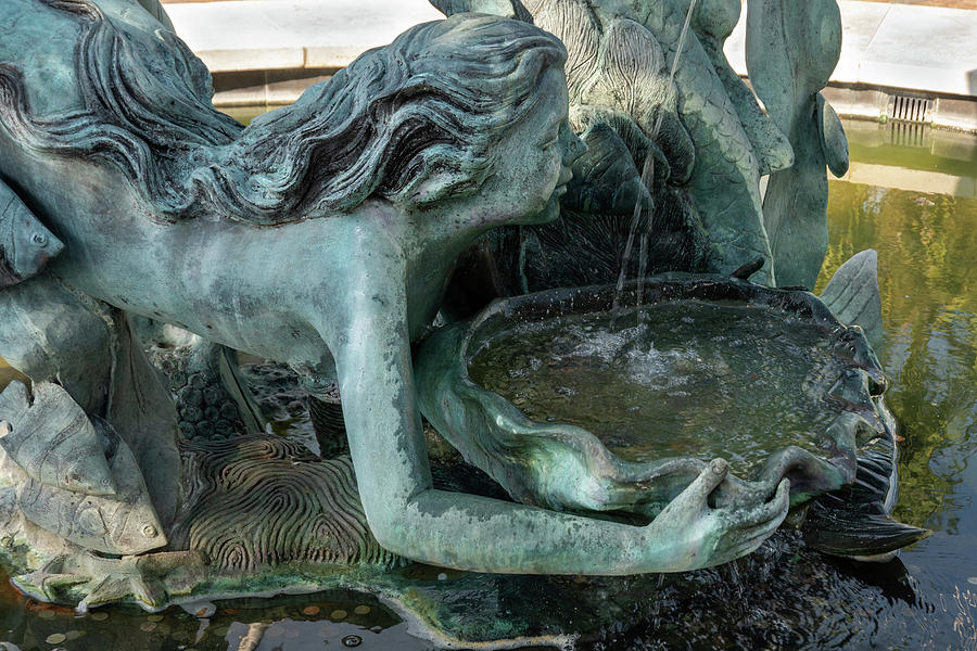 Mermaid Fountain Detail Photograph by Bradford Martin