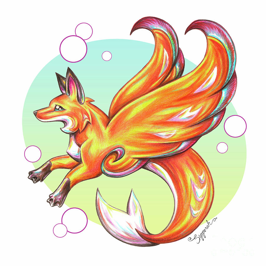 winged fox drawings