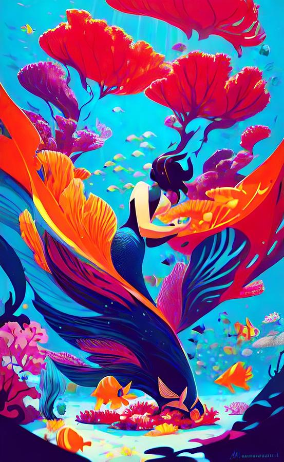 Mermaid Memories Mixed Media by Nancy Ayanna Wyatt