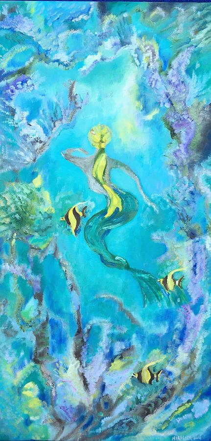 Mermaid on the Way Painting by Teresa Hirscher - Pixels