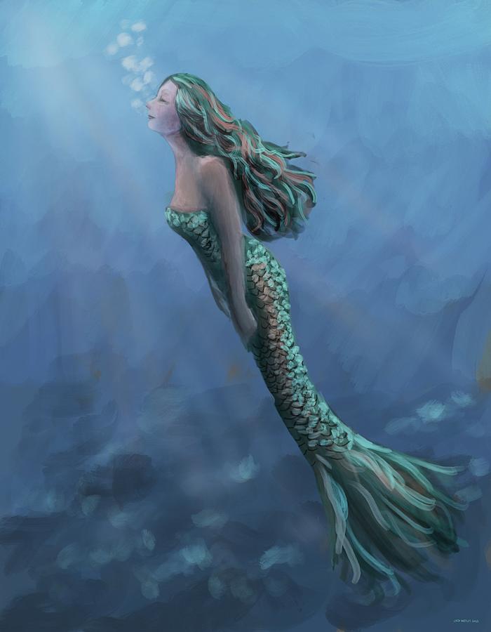 Mermaid Rising Digital Art by Larry Whitler