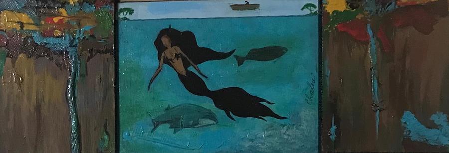 Mermaid Wave Painting by Charles Young