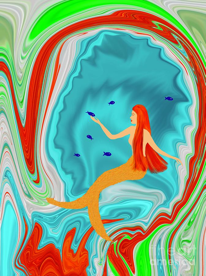 Mermaids cave Digital Art by Elaine Hayward