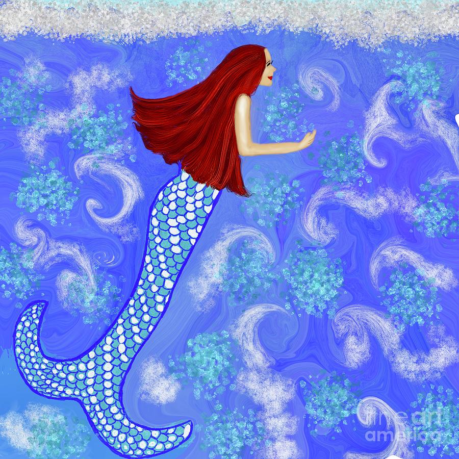 Mermaids dream  Digital Art by Elaine Hayward