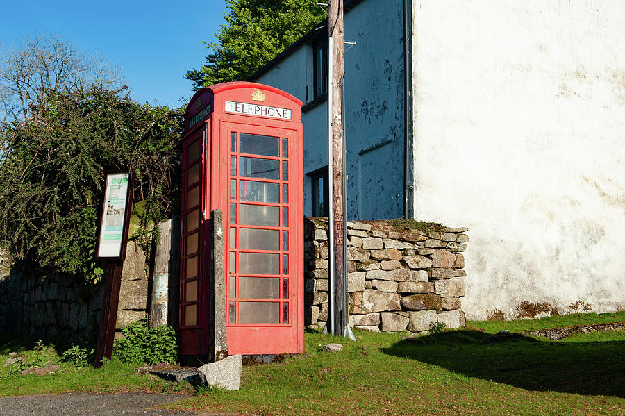 Merrivale Red Telephone Box Dartmoor Photograph by Helen Jackson