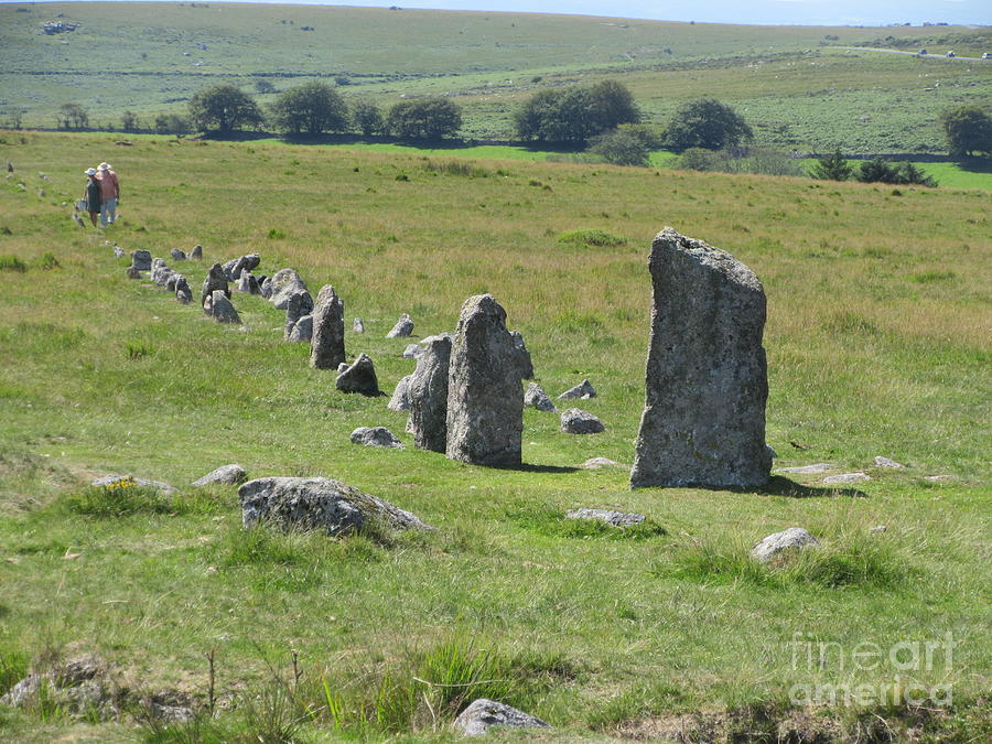 Merrivale Stone Row - Northern Avenue Photograph by Lesley Evered