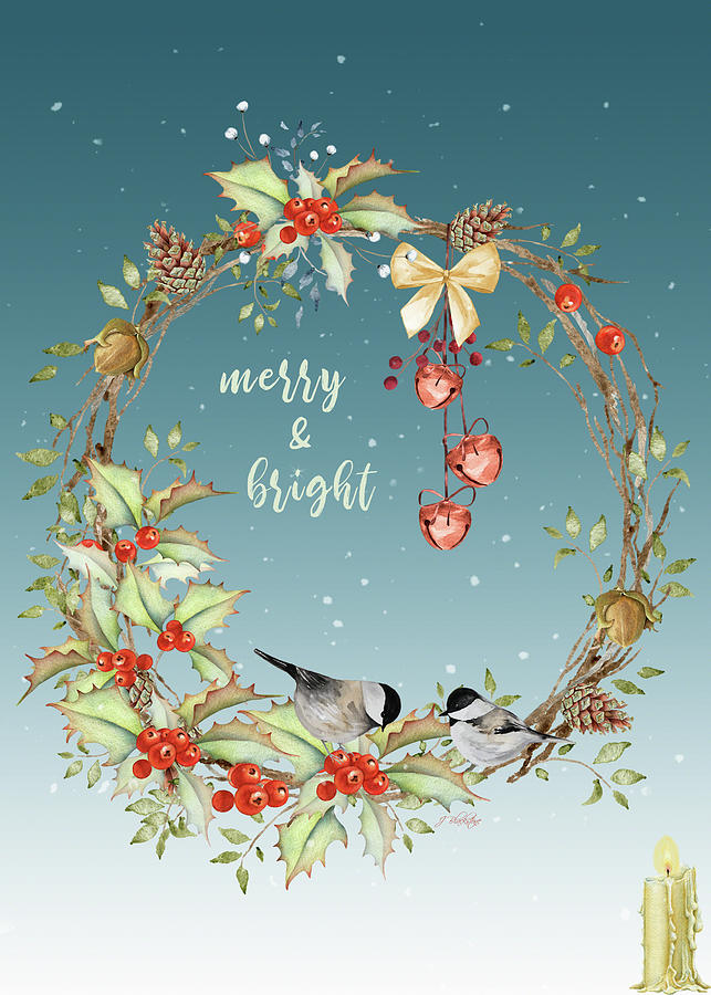 Merry and Bright - Christmas Art Painting by Jordan Blackstone