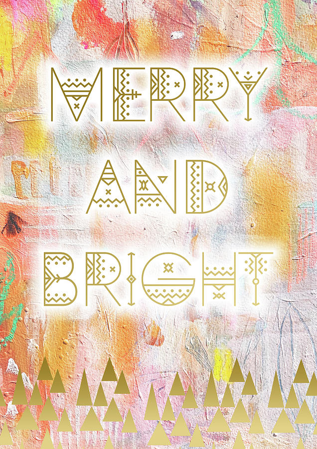 Merry and bright Mixed Media by Claudia Schoen
