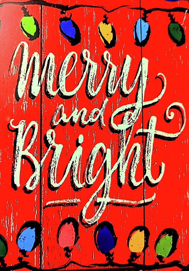 Christmas Painting - Merry and Bright by Vanessa Sisk