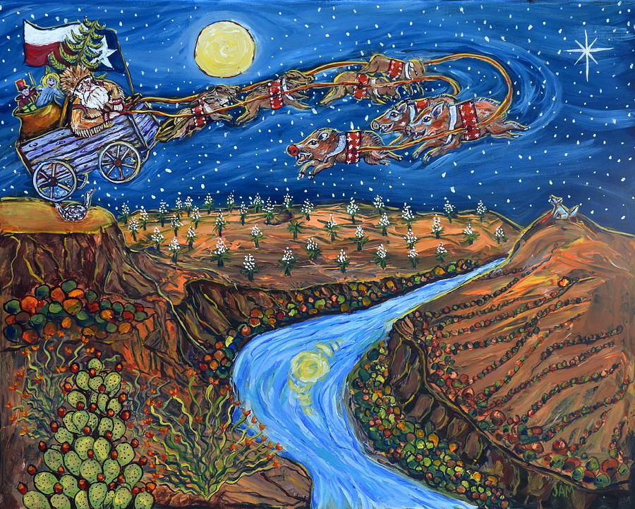 Christmas Painting - Merry Big Bend Christmas by James Mangum