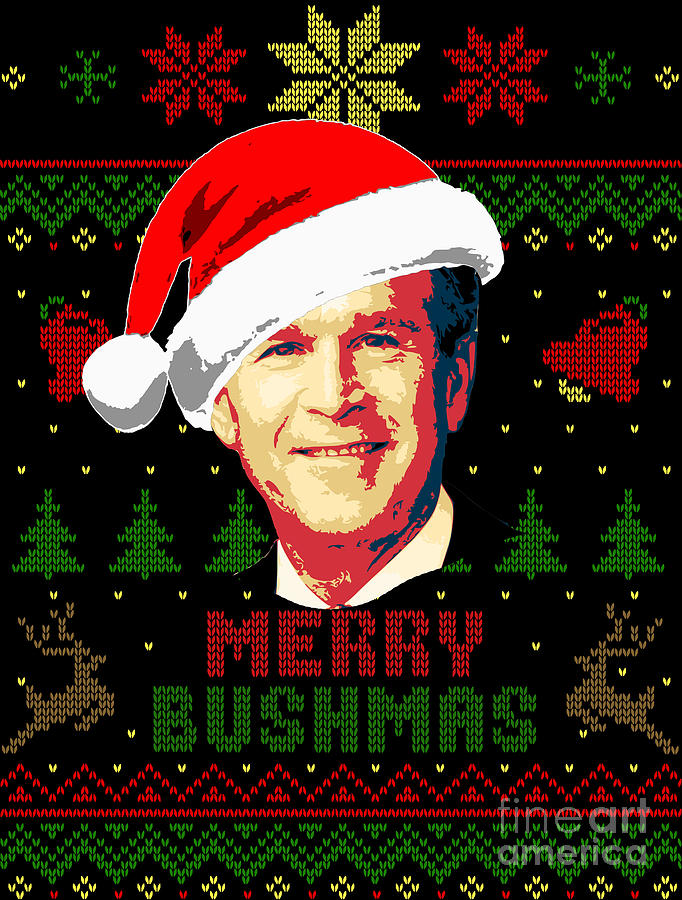 Merry Bushmas W Bush Christmas Digital Art by Filip Schpindel