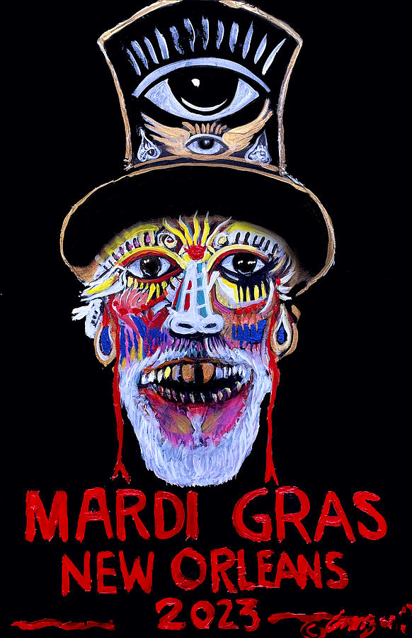 Mardi Gras 2023 Painting by Amzie Adams