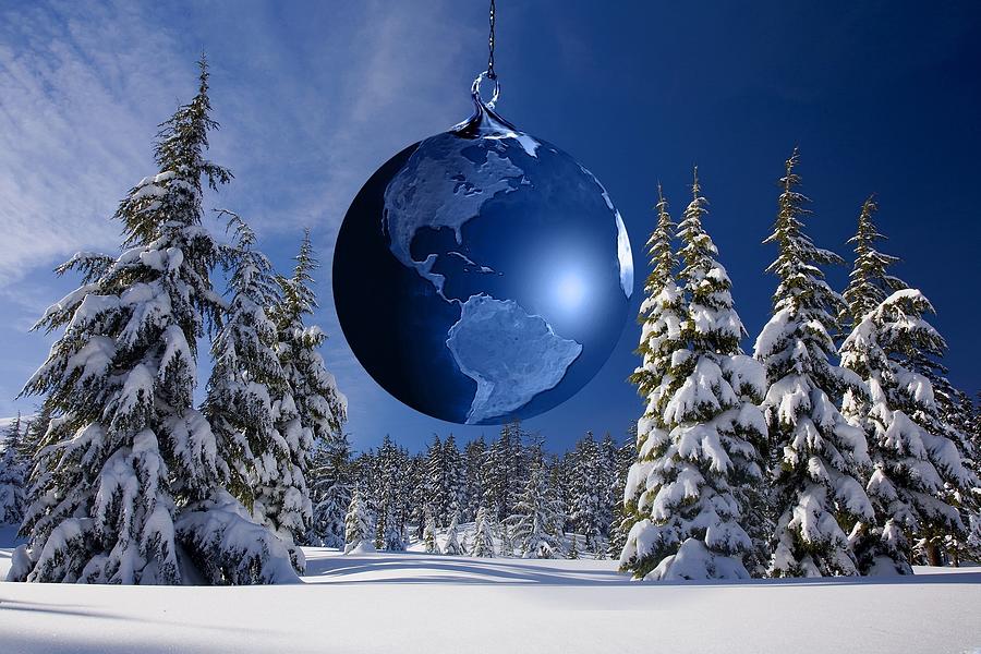 Merry Christmas around the world  Digital Art by James Inlow