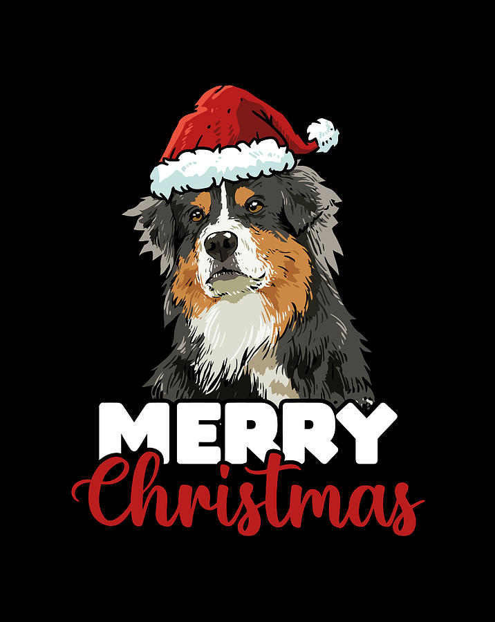 Merry Christmas Australian Shepherd Dog Lover Gift Digital Art by Jane ...