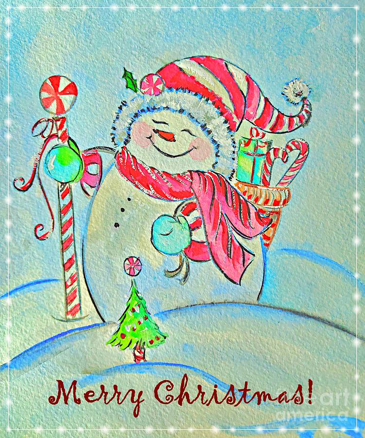 Merry Christmas Card 01 Painting by Amalia Suruceanu