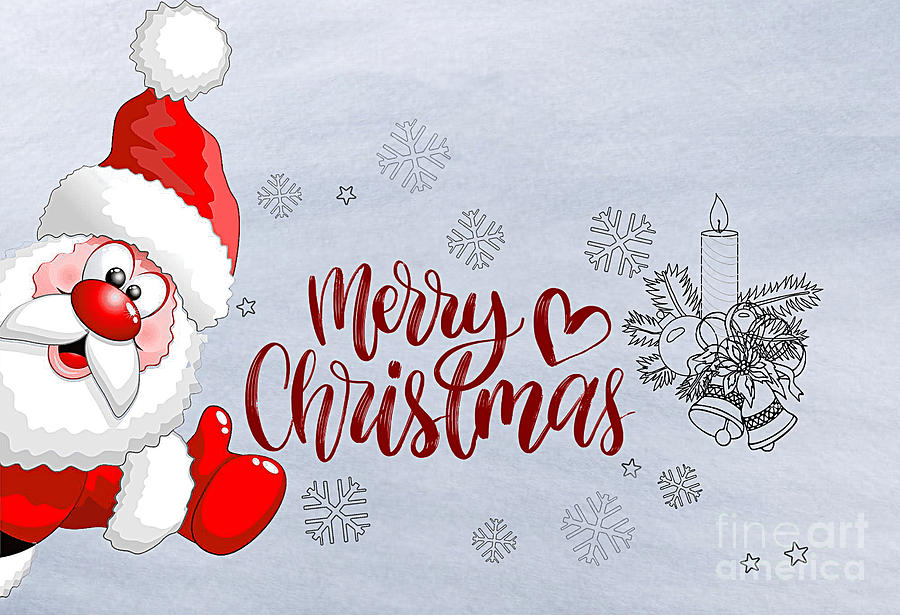 Merry Christmas card Digital Art by Jerzy Czyz