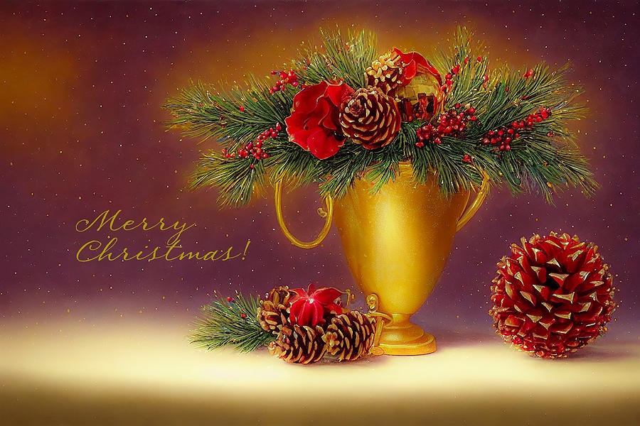 Merry Christmas Digital Art by Debra Kewley