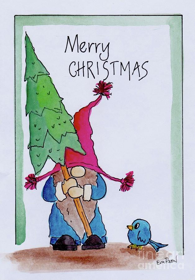 Merry Christmas  Painting by Eva Ason