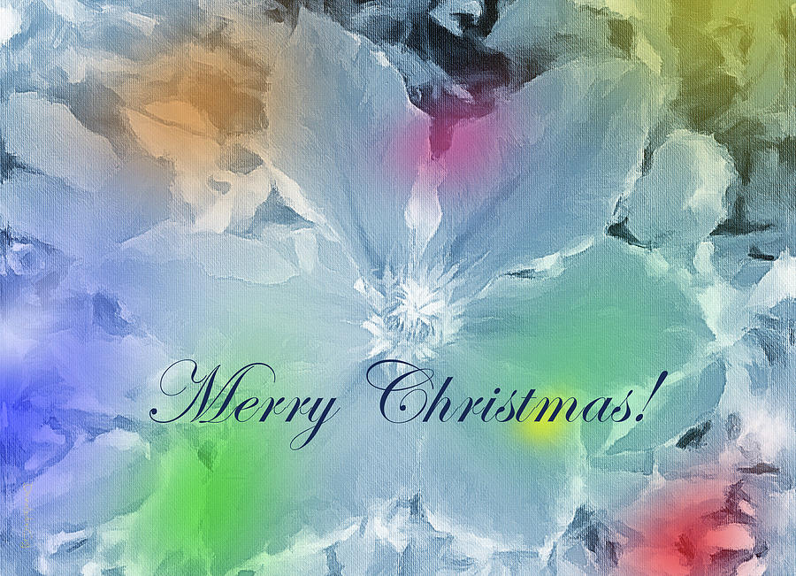 Merry Christmas Flower Theme 2 Photograph by Diane Lindon Coy