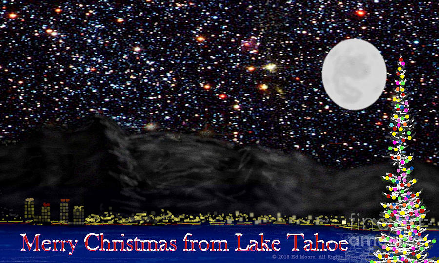Merry Christmas From Lake Tahoe Digital Art