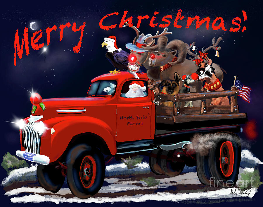 Merry Christmas From the Farm Digital Art by Doug Gist