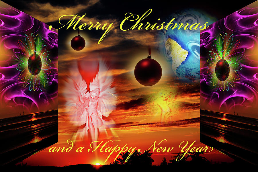 Merry Christmas - Happy New Year Mixed Media