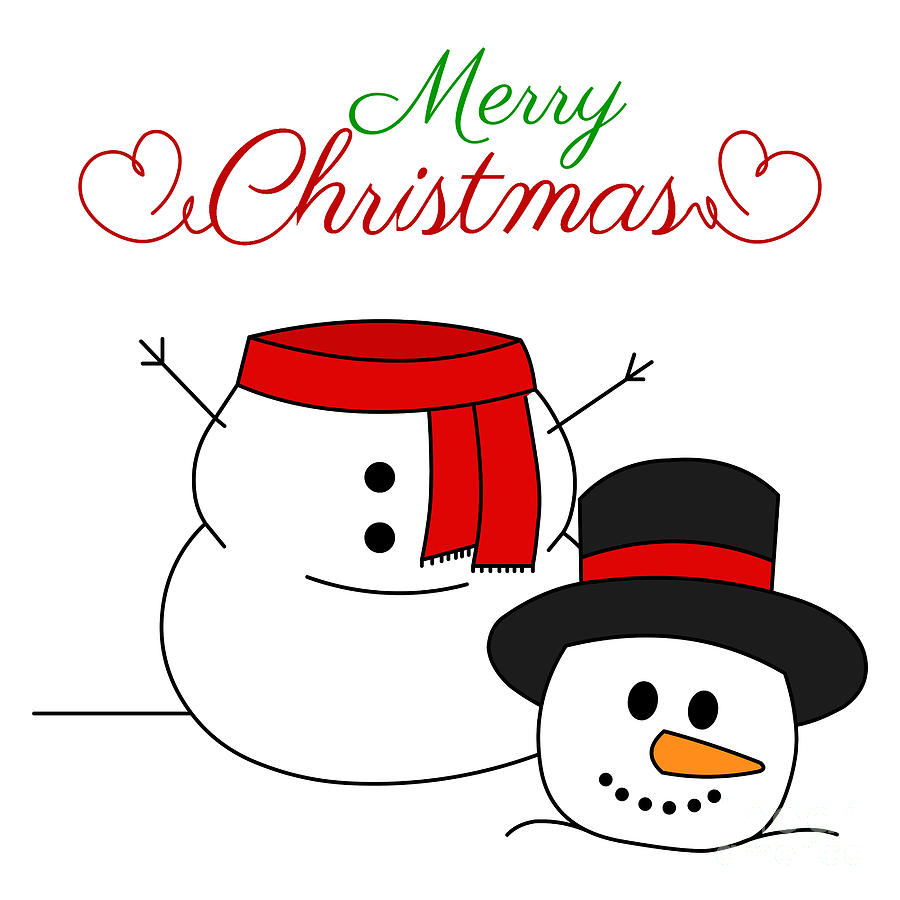 Merry Christmas Headless Snowman Digital Art By Bigalbaloo Stock Fine Art America 0402