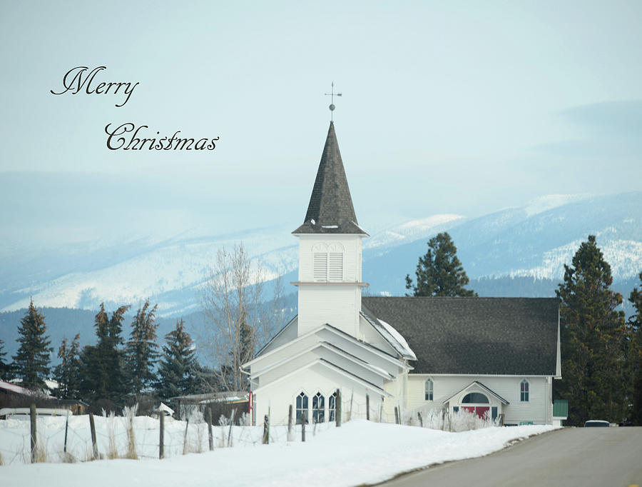 Merry Christmas- Old Church Photograph