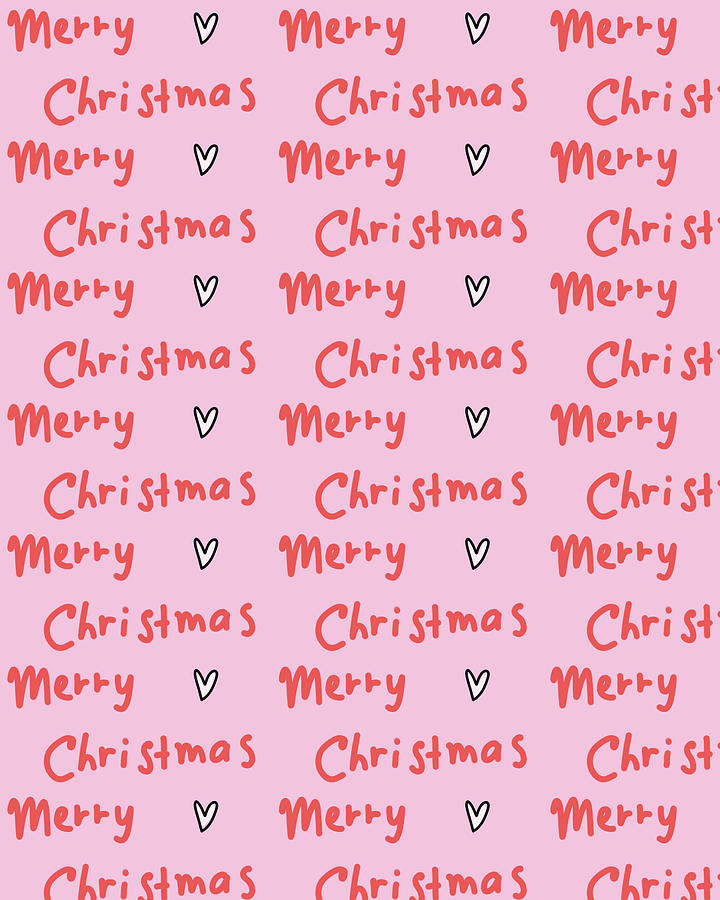 Merry Christmas Pink Digital Art by Ashley Rice