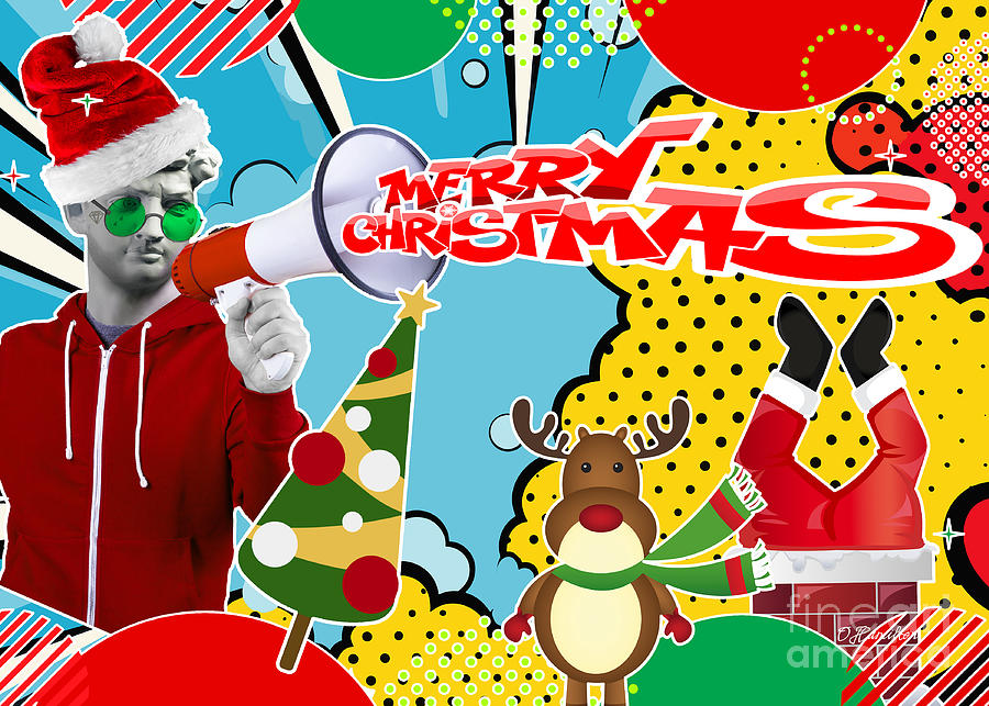 Merry Christmas PopArt Digital Art by Olga Hamilton