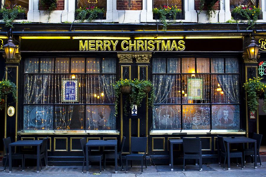 Merry Christmas Pub Photograph by David Pyatt