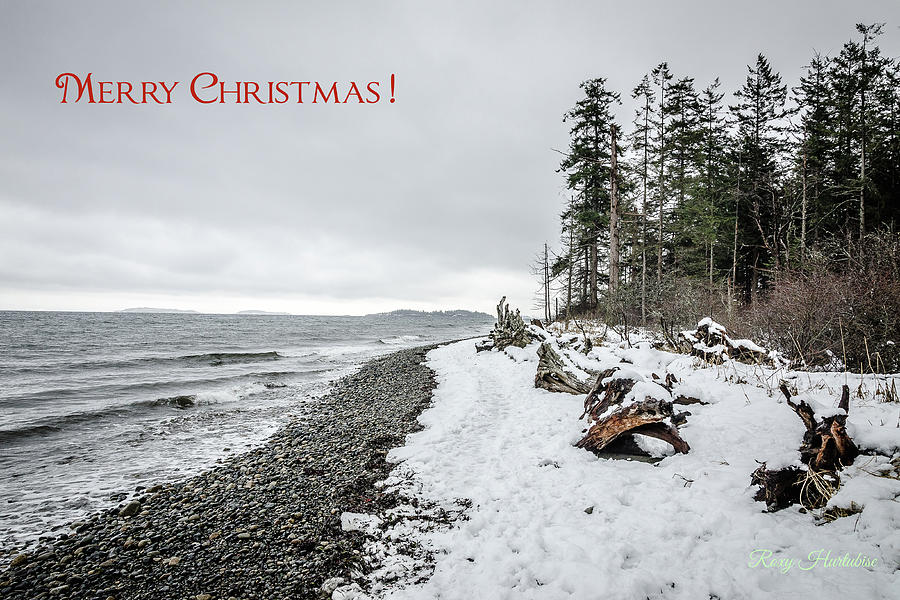 Merry Christmas Rathtrevor Beach Photograph by Roxy Hurtubise